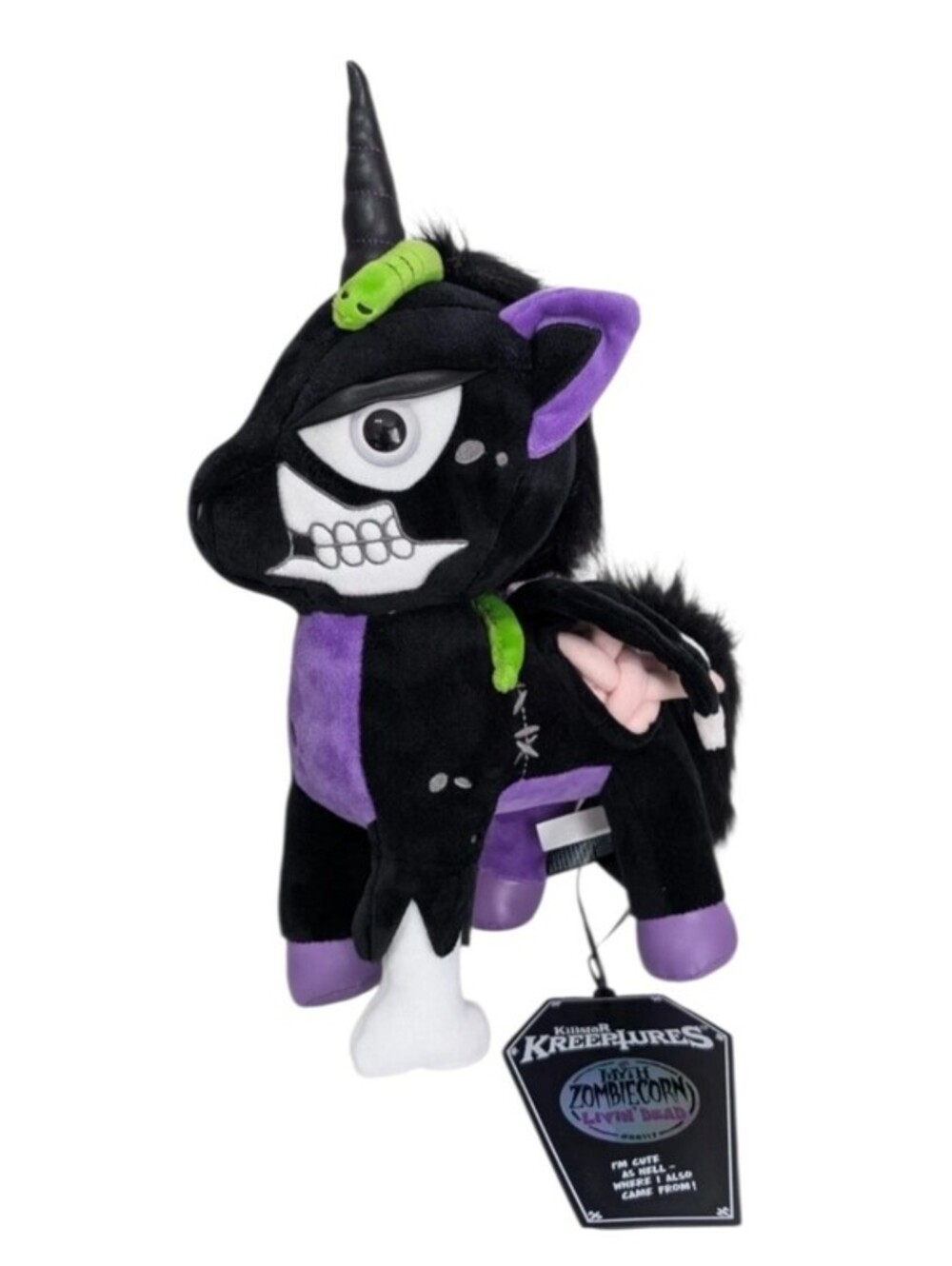 Killstar Kreeptures Zombiecorn Livin' Dead Neon Zombie Unicorn Plush Toy NEW